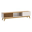 Ver imagem 5 de Rack com Painel Classic Ad 220cm com LED Nature com Off White - Imcal Móveis