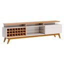 Ver imagem 5 de Rack com Painel Classic +Ad 220cm Nature com Off White - Imcal Móveis