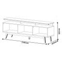 Ver imagem 6 de Rack com Painel Classic +Ad 220cm Nature com Off White - Imcal Móveis