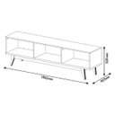 Ver imagem 6 de Rack com Painel Classic com 2 Gavetas 180cm com LED Nature com Off White - Imcal Móveis