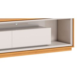 Rack Ópera 180cm Off White com Nature - Imcal Móveis - 4