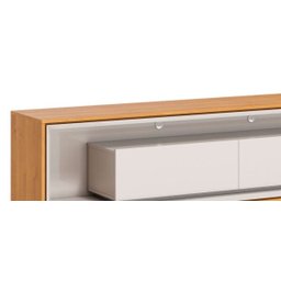 Rack Ópera 180cm Off White com Nature - Imcal Móveis - 3