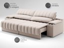 Ver imagem 5 de Sofá com Porta Copos Carregador USB Ret Rec Murano 2,50m Velosuede Areia - NETSOFAS