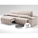Ver imagem 6 de Sofá com Porta Copos Carregador USB Ret Rec Murano 2,50m Velosuede Areia - NETSOFAS