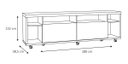 Ver imagem 1 de Rack para TV Arizona 180cm 1P Branco Brilho - Móveisaqui