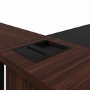 Ver imagem 5 de Mesa em L Executiva Diretor Direita 160cm x 170cm com Caixa de Tomadas e Porta Objetos F5 Office