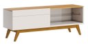 Ver imagem 4 de Rack com Painel Classic com 1 Gaveta 1.4 Nature com Off White - Imcal Móveis