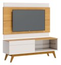 Ver imagem 2 de Rack com Painel Classic com 1 Gaveta 1.4 Nature com Off White - Imcal Móveis