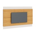 Ver imagem 3 de Rack com Painel Classic com 2 Gavetas 220cm Nature com Off White - Imcal Móveis