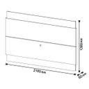 Ver imagem 4 de Rack com Painel Classic com 2 Gavetas 220cm Nature com Off White - Imcal Móveis