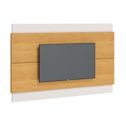 Rack com Painel Classic com 2 Gavetas 220cm com LED Nature com Off White - Imcal Móveis - 3