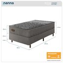 Ver imagem 2 de Cama Box + Colchão Solteiro King Pergamino Molas Ensacadas 96x203x67cm