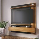 Ver imagem 1 de Home Painel Suspenso 150cm Ripado Railay Noce/preto G73 - Gran Belo