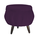 Ver imagem 4 de Combo Poltrona Decorativa E Puff Para Recepção Pétala Suede Roxo - LM DECOR