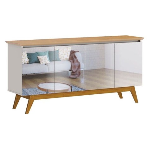 Buffet Classic Off-White com Nature e Espelho