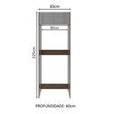 Ver imagem 2 de Porta Geladeira Madesa Lux 1 Porta Basculante Rustic/cinza