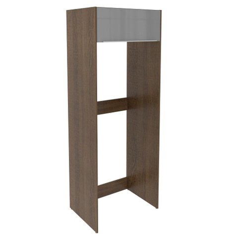 Porta Geladeira Madesa Lux 1 Porta Basculante Rustic/cinza