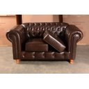 Ver imagem 4 de Conjunto Sofá E Poltrona Luís Xv Chesterfield Capitonê Retrô - Couríssimo Marrom Café