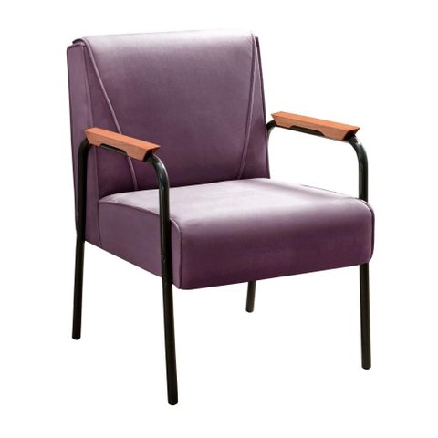 Poltrona Jade Cor:Veludo Roxo 380