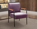 Ver imagem 2 de Poltrona Jade Cor:Veludo Roxo 380