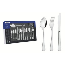 Faqueiro Tramontina Zurique em Aço Inox com Facas de Mesa Acabamento Alto Brilho 101 Peças Tramontin - 1 Faqueiro Tramontina Zurique em Aço Inox com Facas de Mesa Acabamento Alto Brilho 101 Peças Tramontin - 1