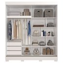 Ver imagem 3 de Guarda-Roupa Solteiro 2 Portas com Espelho Branco Ilhéus Panan 183cm