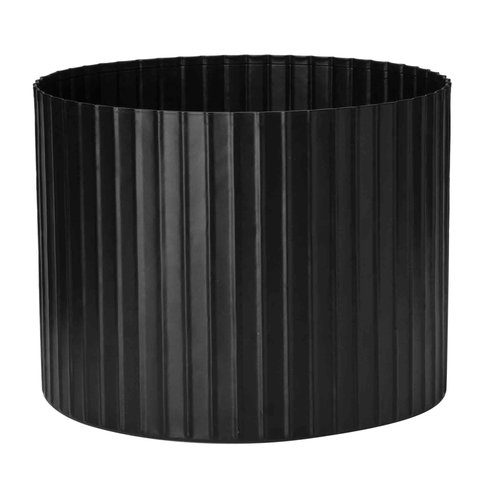 Cachepot Decorativo de Metal 3D Preto 22x29cm - D’Rossi