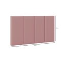Ver imagem 6 de Cabeceira Cama Solteiro Placa Estofada 90 Cm Suspensa Itália - Rose Suede