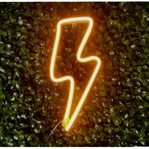 Luminária Parede Raio Amarelo Neon Led