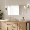 Ver imagem 7 de Espelho Polido Urban Retangular 110x50cm com Suporte – Design Moderno para Banheiro, Quarto e Sala