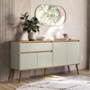 Ver imagem 7 de Aparador Buffet 161 cm 4 Portas 1 Gaveta Villa Ptl:Off White Nature
