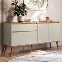 Ver imagem 2 de Aparador Buffet 161 cm 4 Portas 1 Gaveta Villa Ptl:Off White Nature