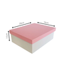 Caixa 100% Mdf (20x16x7,5) Rosa/branco - 2