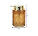 Ver imagem 4 de Kit 2 Porta Sabonete Líquido Vidro Luxo Âmbar Gold 260ml