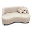 Ver imagem 2 de Sofá Orgânico Curvo 2 Lugares Tecido Bouclê - Seleguim Decor:bege