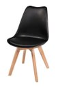 Ver imagem 3 de Kit 6 Cadeiras Polipropileno Leda Preta Base Wood La Mobilia: Design Sala de Jantar