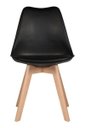 Ver imagem 5 de Kit 6 Cadeiras Polipropileno Leda Preta Base Wood La Mobilia: Design Sala de Jantar