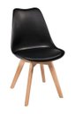 Ver imagem 4 de Kit 6 Cadeiras Polipropileno Leda Preta Base Wood La Mobilia: Design Sala de Jantar
