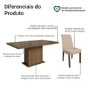 Ver imagem 4 de Conjunto Sala de Jantar Tampo de Vidro 6 Cadeiras Rustic/Imperial Alba Madesa