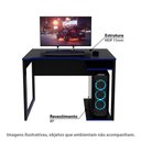 Ver imagem 2 de Mesa Gamer com 2 Nichos - Preto/Azul