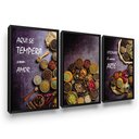 Ver imagem 1 de Quadros Decorativos Temperos Cozinha Moldura Frases