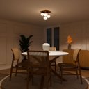 Ver imagem 2 de Plafon Sobrepor Luminaria de Teto Quadrado com 4 Globo Vidros Fosco Decoração Iluminação