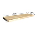 Ver imagem 4 de Prateleira de Parede de Ferro e Madeira Industrial Suspensa 60cm Tabaco e Preto