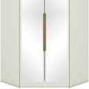 Ver imagem 3 de Guarda Roupa Modulado Canto Closet Predileto 2 Portas com Espelho Areia - Móveis Henn