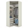 Guarda Roupa Modulado Canto Closet Predileto 2 Portas com Espelho Areia - Móveis Henn - 2