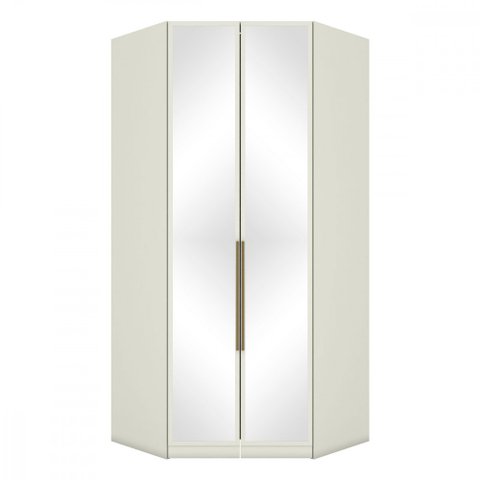 Guarda Roupa Modulado Canto Closet Predileto 2 Portas com Espelho Areia - Móveis Henn