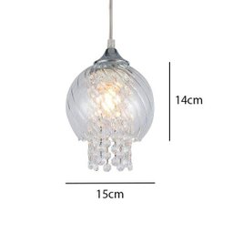 Lustre Pendente Taschibra Diana E27 Bivolt Transparente - 3
