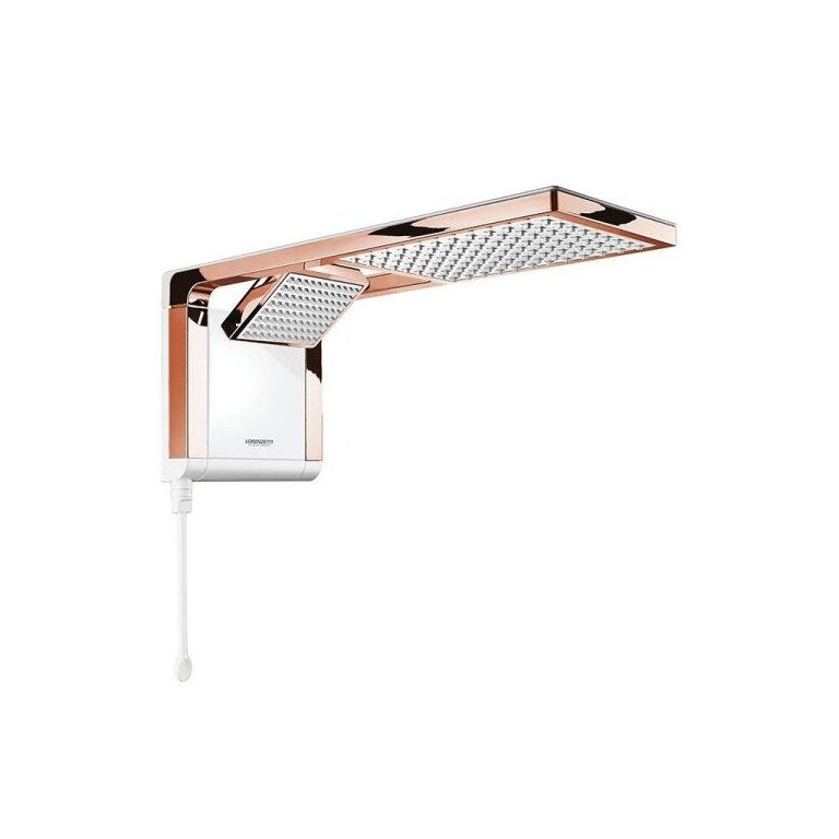 Chuveiro Lorenzetti Acqua Duo Ultra 220v/7800w Branco e Rose Gold