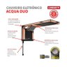 Chuveiro Acqua Duo Ultra 7800W 220V - Lorenzetti Preto/Rose - 7