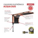 Ver imagem 7 de Chuveiro Acqua Duo Ultra 7800W 220V - Lorenzetti Preto/Rose